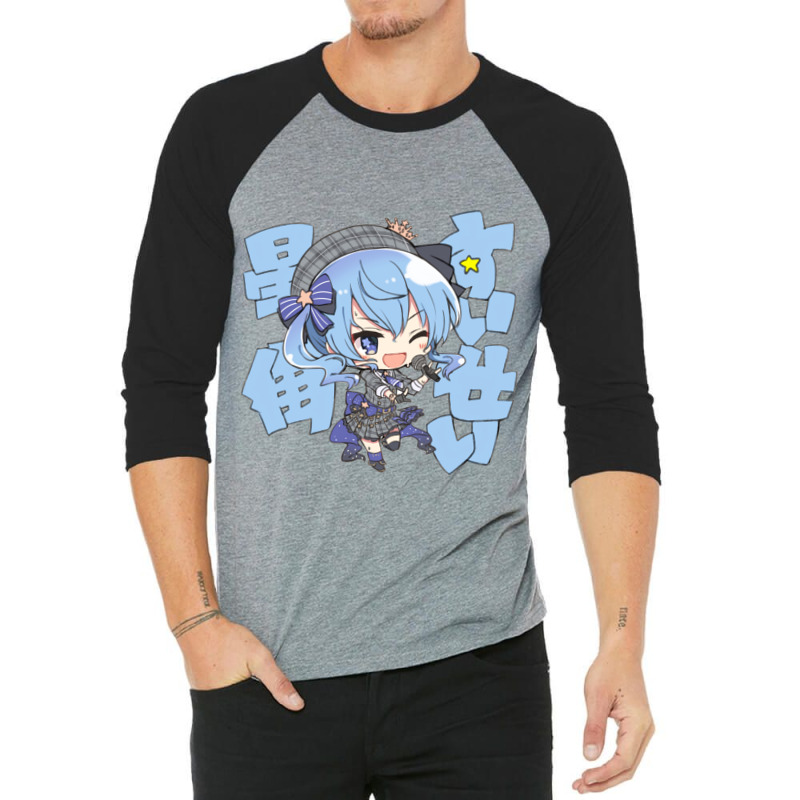 Custom Hoshimachi Suisei 3/4 Sleeve Shirt By Sashalovarian