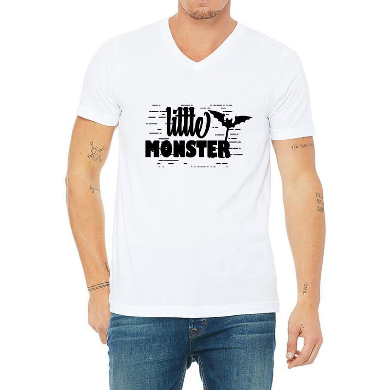 Little Monster V-Neck Tee by haydar | Artistshot