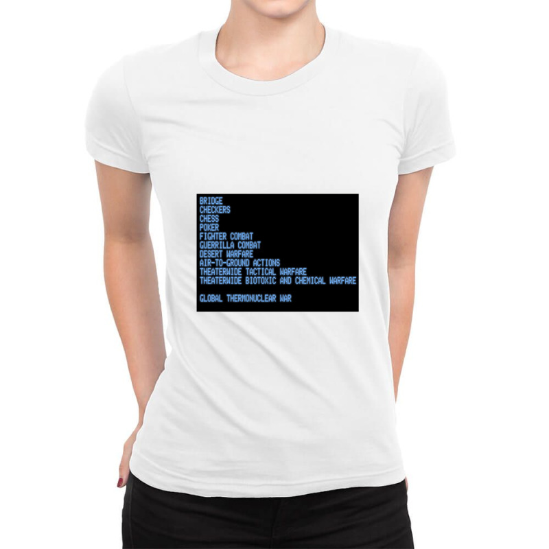 Wargames Selection Screen   Wargames Ladies Fitted T-Shirt by kiamadalee | Artistshot