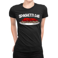 Funny Spaghetti For Dad Father Italian Pasta Meatball Foodie Ladies Fitted T-shirt | Artistshot