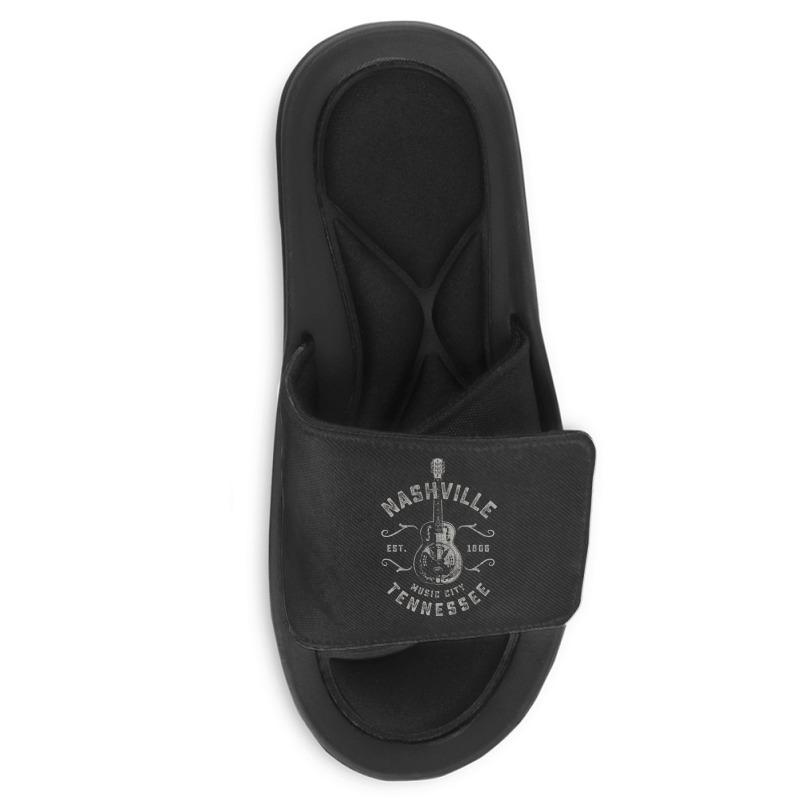 Nashville Music City Usa Vintage Slide Sandal | Artistshot