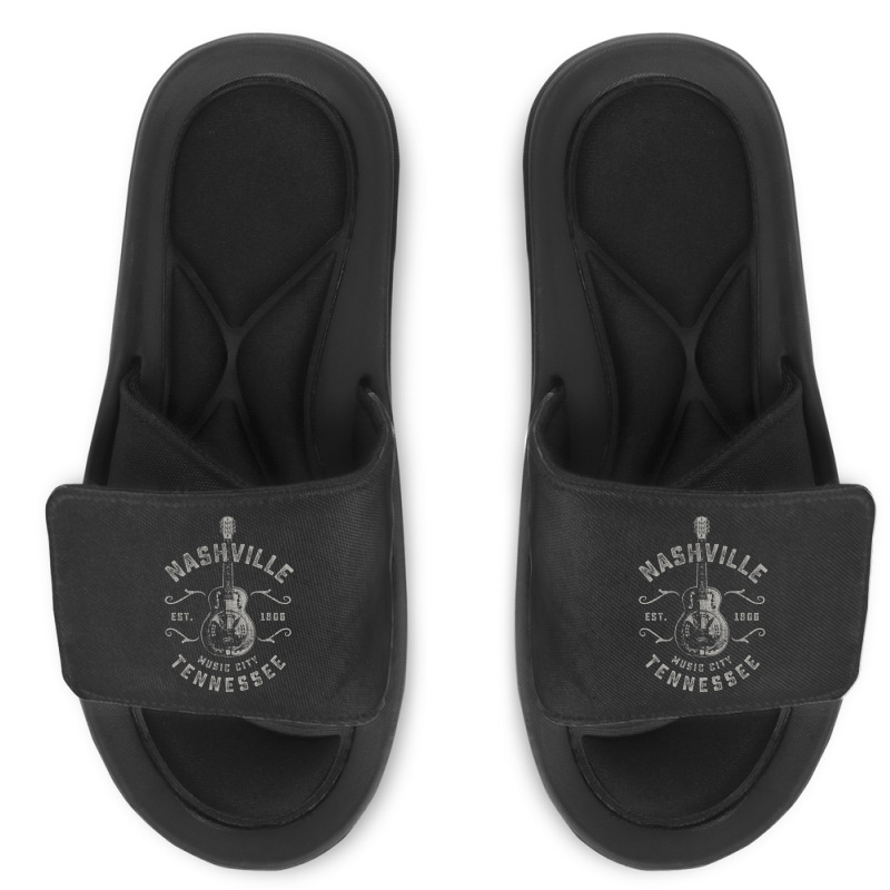 Nashville Music City Usa Vintage Slide Sandal | Artistshot