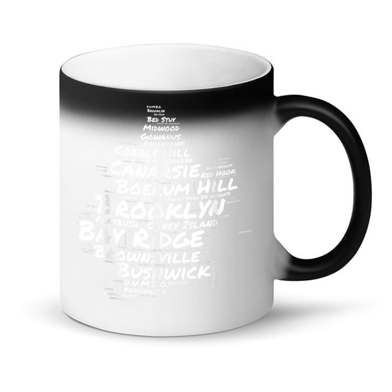 Brooklyn New York Neighborhoods Word Cloud Brooklyn T Shirt Magic Mug | Artistshot