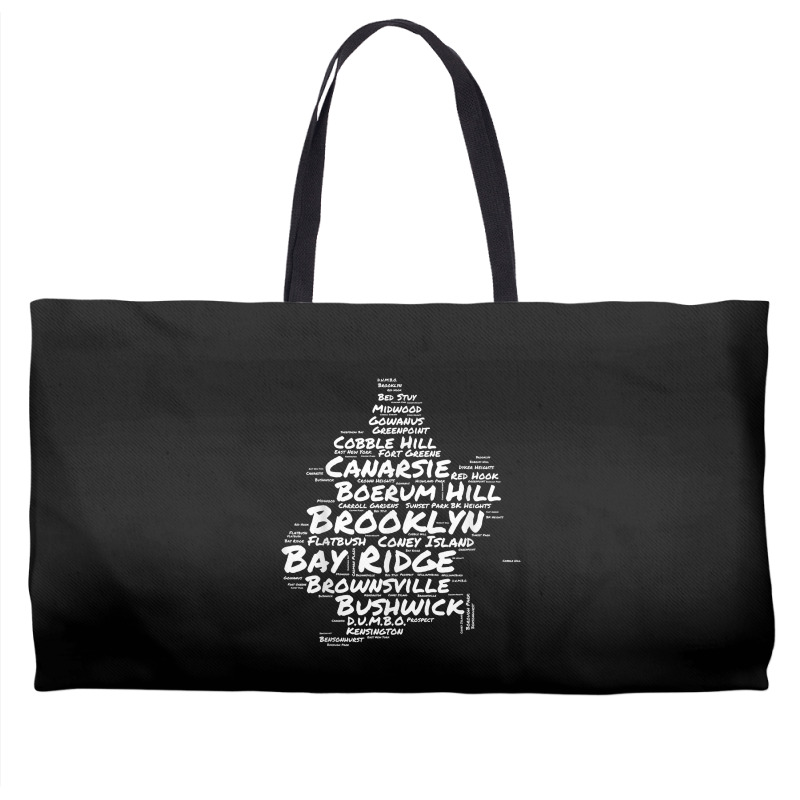 Brooklyn New York Neighborhoods Word Cloud Brooklyn T Shirt Weekender Totes | Artistshot