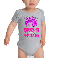 Brooms Are For Amateurs Funny Halloween Horse Lover Witch T Shirt Baby Bodysuit | Artistshot