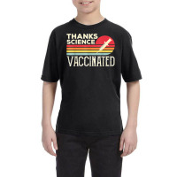 Thanks Science Vaccinated Retro Vintage Pro Vaccine Youth Tee | Artistshot