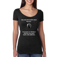 Black Balloon Day Overdose Awareness Addition T Women's Triblend Scoop T-shirt | Artistshot