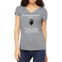 Black Balloon Day Overdose Awareness Addition T Women's V-neck T-shirt | Artistshot