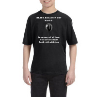 Black Balloon Day Overdose Awareness Addition T Youth Tee | Artistshot