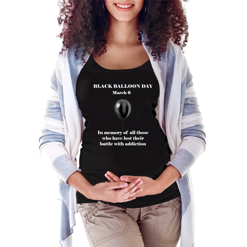 Black Balloon Day Overdose Awareness Addition T Maternity Scoop Neck T-shirt | Artistshot