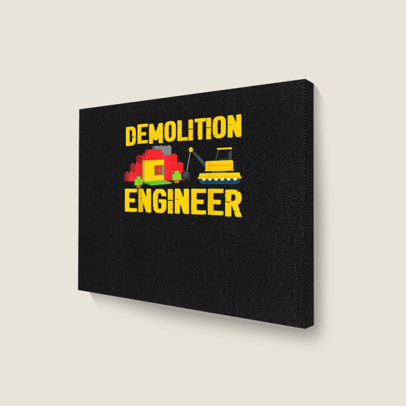 Demolition Engineer Master Builder Building Blocks Bricks For Fans Landscape Canvas Print | Artistshot