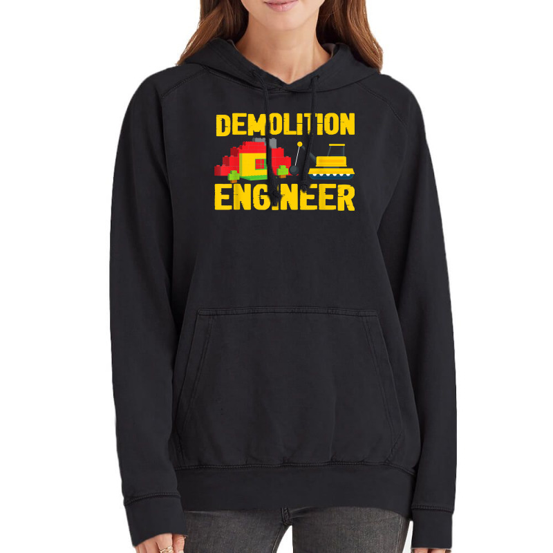 Demolition Engineer Master Builder Building Blocks Bricks For Fans Vintage Hoodie | Artistshot