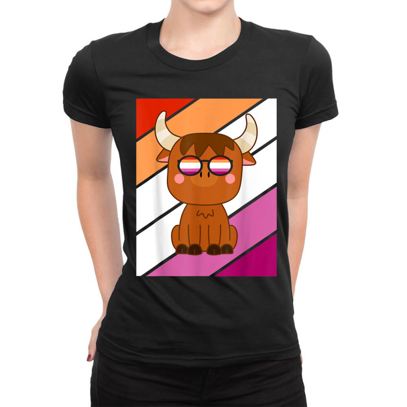 Yak With Pride Lesbian  Lgbtq Proud Ally Pride Support Ladies Fitted T-Shirt by Artist-Shannon | Artistshot