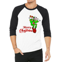 Merry Christmas Goofy 3/4 Sleeve Shirt | Artistshot