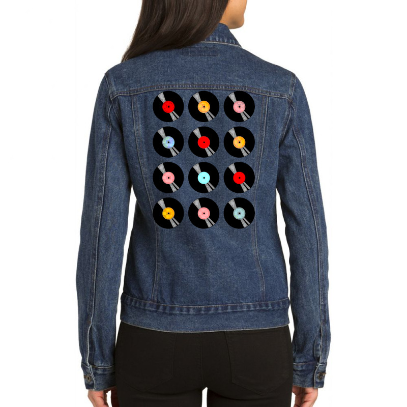 Music Vinyl Tape Cassette Ladies Denim Jacket by zig street | Artistshot