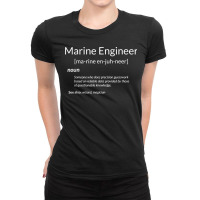 Funny Marine Engineering Marine Engineer Definition For Fans Ladies Fitted T-shirt | Artistshot