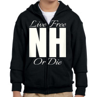 Live Free Or Die Nh Graphic   New Hampshire Tank Top Youth Zipper Hoodie | Artistshot