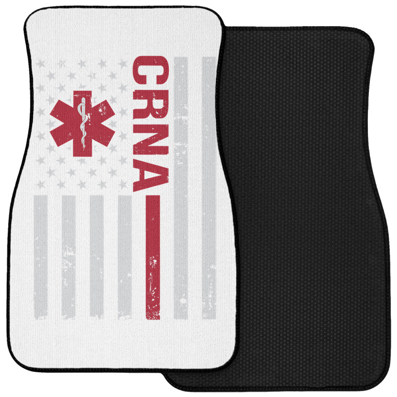 Crna Certified Registered Nurse Anesthetist Usa Flag Front Car Mat | Artistshot