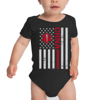 Crna Certified Registered Nurse Anesthetist Usa Flag Baby Bodysuit | Artistshot