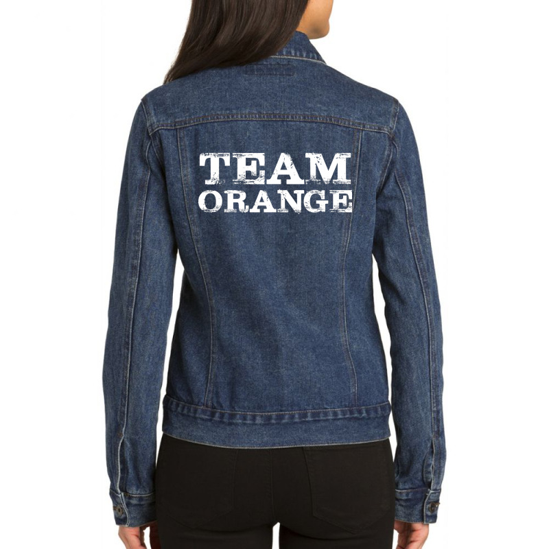 Team Orange  Group Color S  Locate Your Group Ladies Denim Jacket by trokeryth | Artistshot