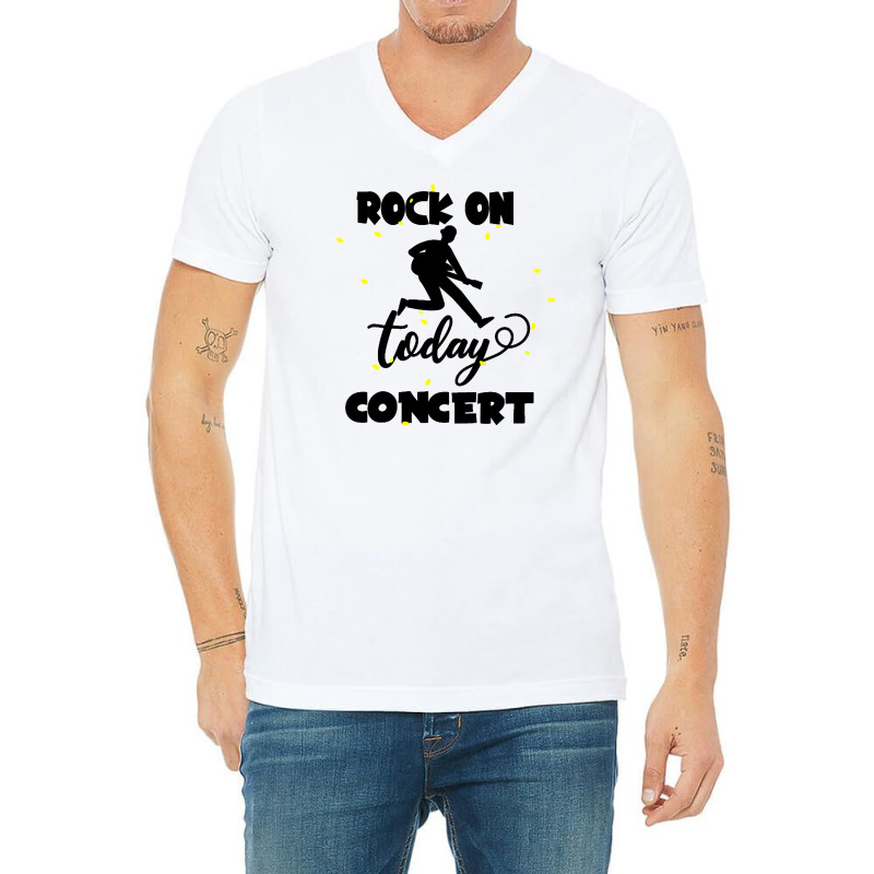 Rock On Today V-Neck Tee by haydar | Artistshot