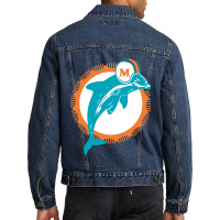 Dolphins Miami Men Denim Jacket | Artistshot