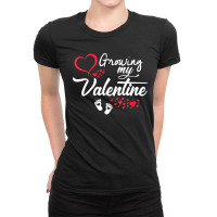 Women Valentines Pregnancy   Growing My Valentine S Ladies Fitted T-shirt | Artistshot