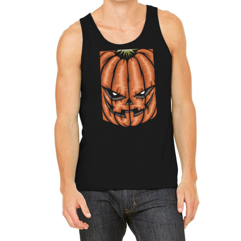 Scary Pumpkin Halloween Black Tee Tank Top by haydar | Artistshot