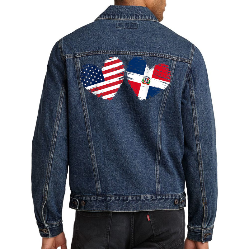 Usa Dominican Republic Flag Heart Dominican American T Shirt Men Denim Jacket by nurselrveigelcci | Artistshot