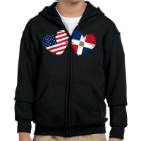 Usa Dominican Republic Flag Heart Dominican American T Shirt Youth Zipper Hoodie | Artistshot