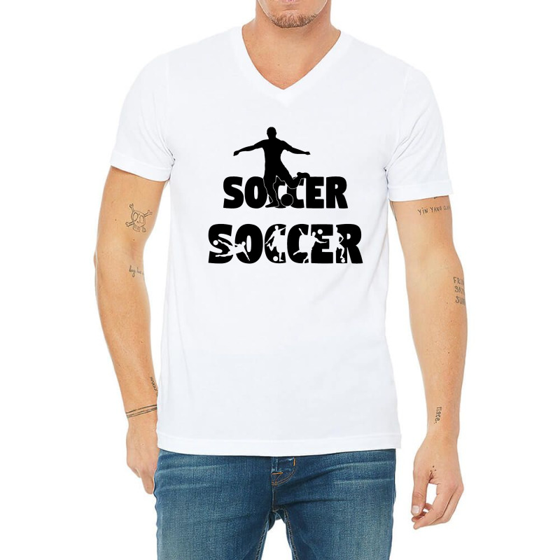 Soccer V-Neck Tee by haydar | Artistshot