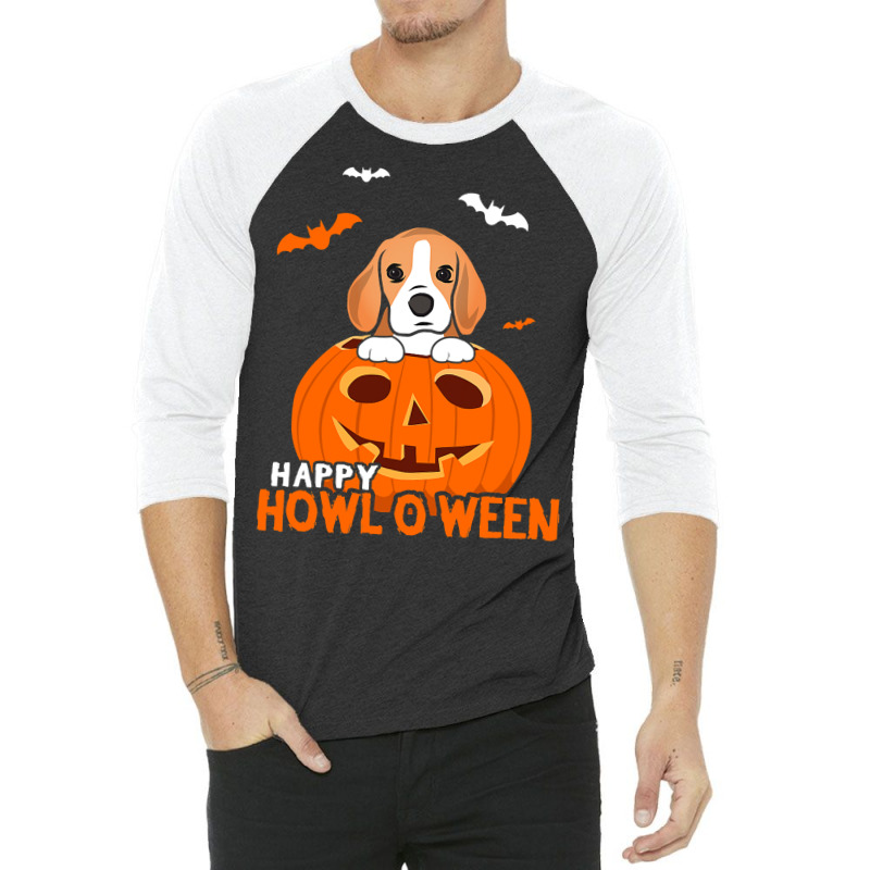 Cute Halloween Beagle Dog Pumpkin Costumes Thanksgiving 3/4 Sleeve Shirt | Artistshot