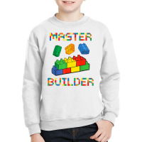 Brick Builder Blocks Building Master Builder Funny Toys Kids Youth Sweatshirt | Artistshot