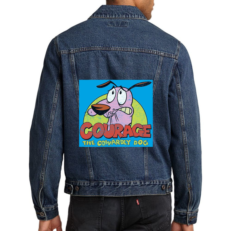 Courage The Cowardly Dog, Colorful Courage, Men Denim Jacket | Artistshot