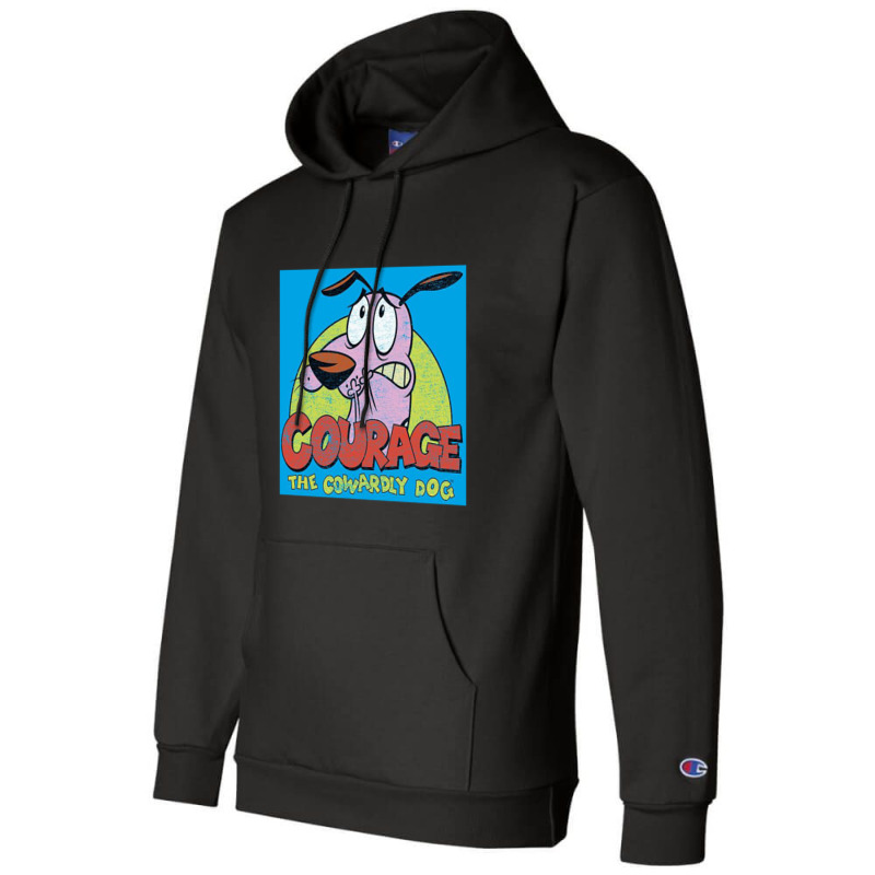 Courage The Cowardly Dog, Colorful Courage, Champion Hoodie | Artistshot