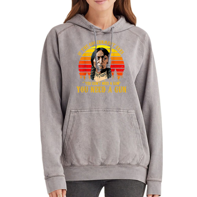 You Need A Gun Sitting Bull Shirt Pro 2nd Amendment T Shirt Vintage Hoodie | Artistshot