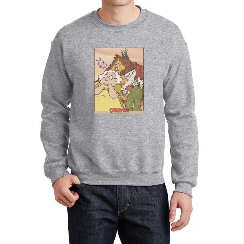 Courage, Gothic Courage,courage The Cowardly Dog Horror Comedy Cartoon Crewneck Sweatshirt | Artistshot