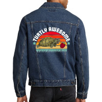 Turtle Sea Testudinata Biologist Zoology Men Denim Jacket | Artistshot