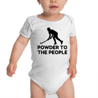 Powder Snow To The People Ski Baby Bodysuit | Artistshot