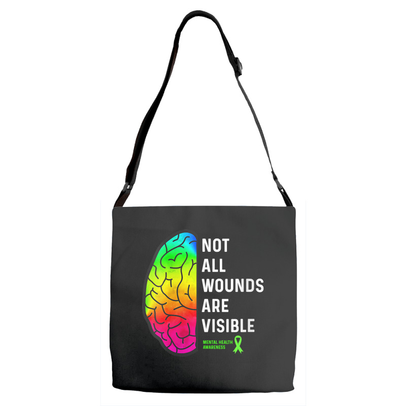Womens Not All Wounds Are Visible Mental Health Awareness V Neck T S
