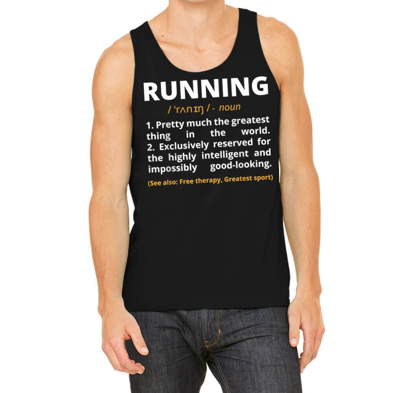 Funny Running Definition Noun Runner Track Field Gift Coach For Fans Tank Top by DedeShawl | Artistshot