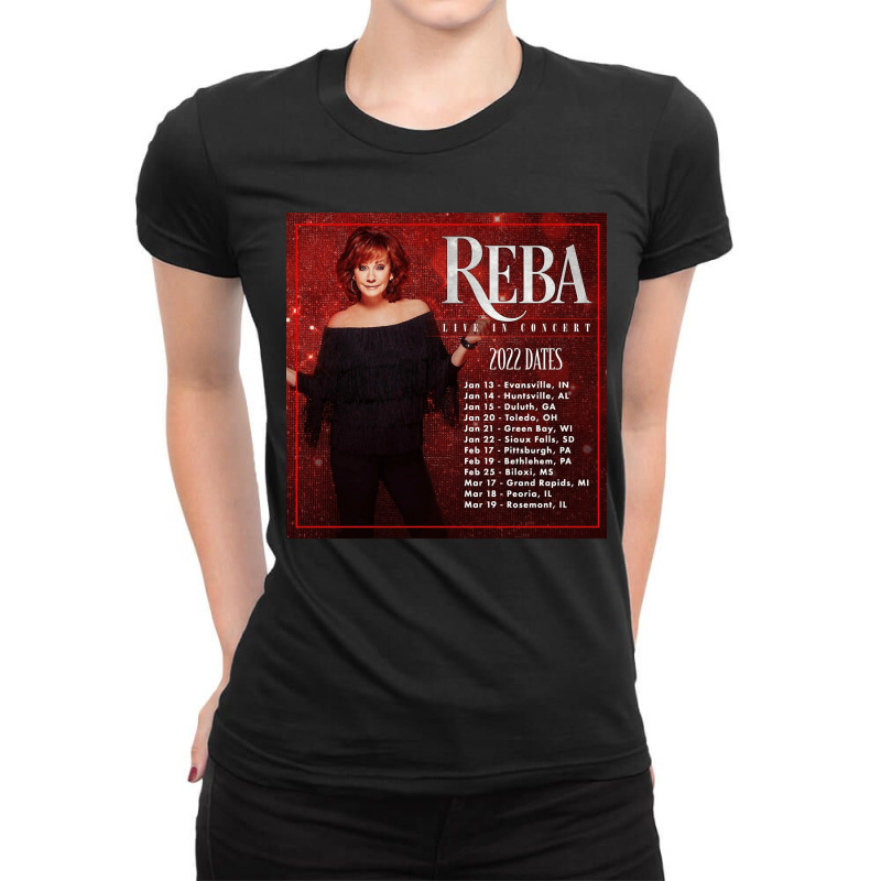 Reba Tour 2022 Locations And Dates Ladies Fitted T-Shirt by ColletteHerrick | Artistshot