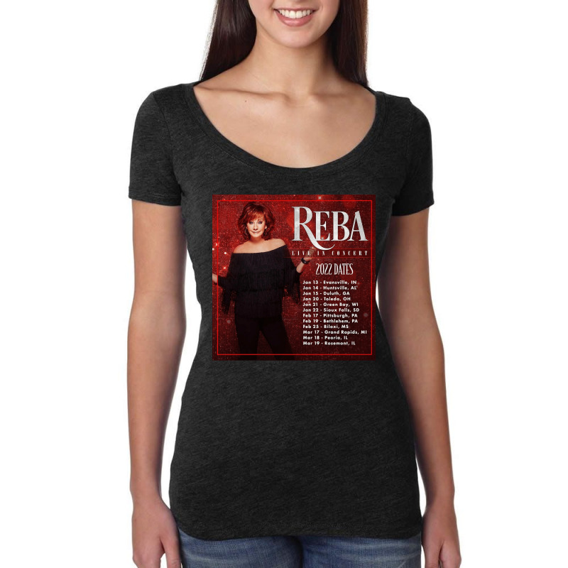 Reba Tour 2022 Locations And Dates Women's Triblend Scoop T-shirt by ColletteHerrick | Artistshot