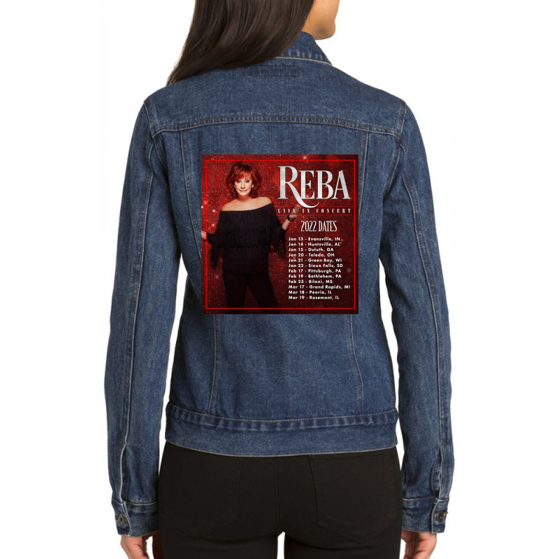 Reba Tour 2022 Locations And Dates Ladies Denim Jacket by ColletteHerrick | Artistshot