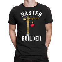 Master Builder Engineer Construction Building Blocks Bricks For Fans T-shirt | Artistshot