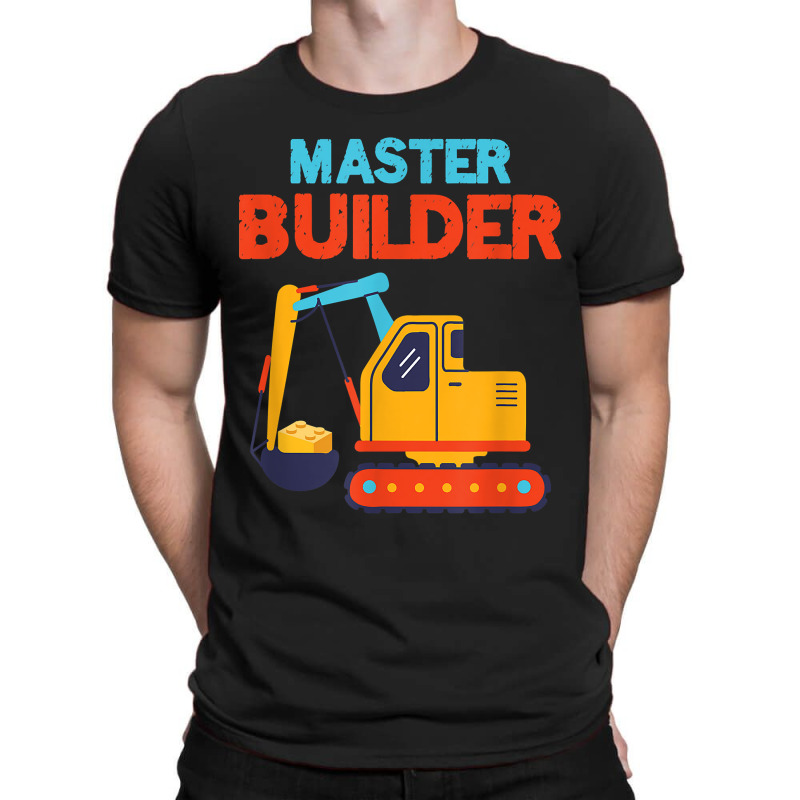 Master Builder Excavator Building Blocks Children Kids Toy For Fans T-shirt | Artistshot