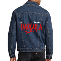 Dadcula  Dracula  Cute Funny Halloween Costume Design   Copy Men Denim Jacket | Artistshot