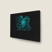 Octopus Cool Vintage Marine Biologist Ocean Sea Life 4 Landscape Canvas Print | Artistshot