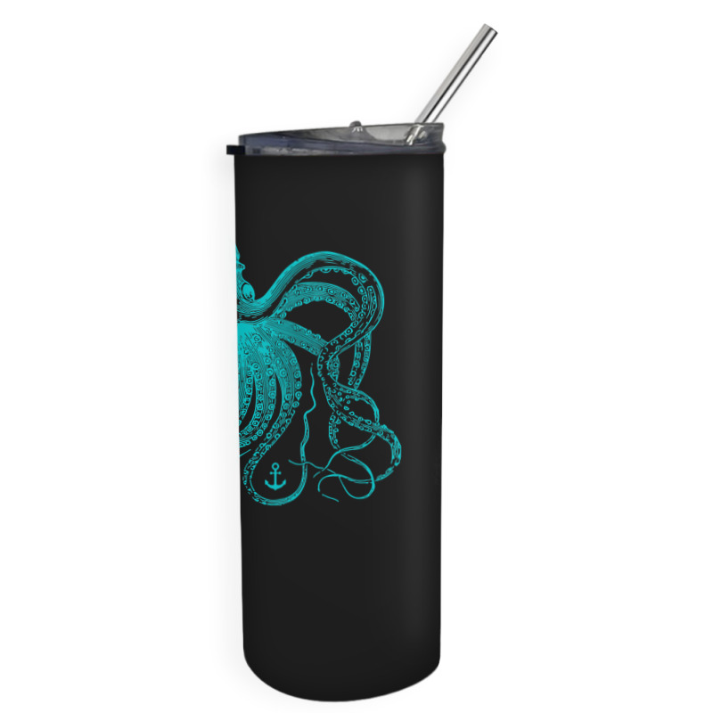 Octopus Cool Vintage Marine Biologist Ocean Sea Life 4 Skinny Tumbler | Artistshot