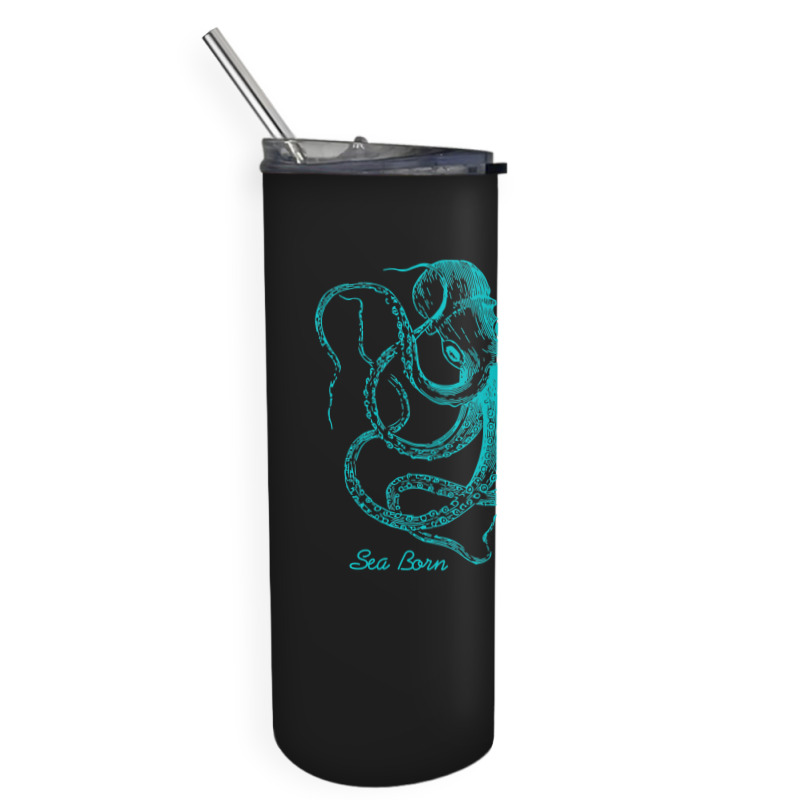 Octopus Cool Vintage Marine Biologist Ocean Sea Life 4 Skinny Tumbler | Artistshot